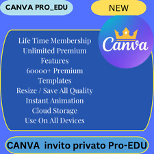 INVITO PRIVATO PRO_EDU && CANVA leggere la descrizione?lifetime comprar usado  Enviando para Brazil