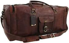 Men Genuine Leather Outdoor Gym Duffel Bag Travel Weekender Overnight Luggage for sale  Shipping to South Africa