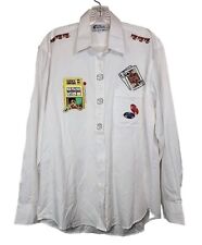 Usado, Camisa Las Olas tamanho M bordada branca slots cartões de cassino manga L botão para cima vintage comprar usado  Enviando para Brazil