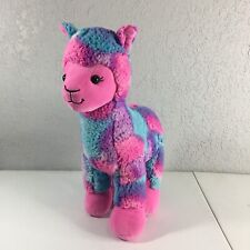 Build A Bear Loveable Llama Plush Tie Dye Cotton Candy Fluffy Pink BAB Fun Cute for sale  Shipping to South Africa