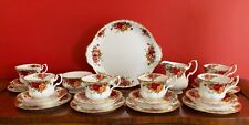 Vintage Royal Albert Old Country Roses Fine Bone China Tea Set - 21 Pieces, used for sale  Shipping to South Africa