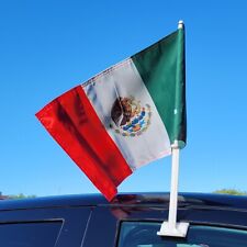 Bandeira de janela de carro frente e verso México 18 x 11,5 alta qualidade nova comprar usado  Enviando para Brazil