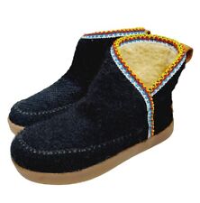 Botas de tornozelo femininas SANUK Nice Bootah pretas tamanho 5 bordadas botas conforto sapato comprar usado  Enviando para Brazil