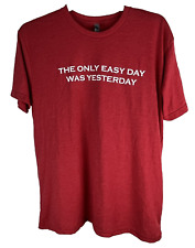 Camiseta The Only Easy Day Was Yesterday vermelha GG grupo Campari mistura de algodão macia comprar usado  Enviando para Brazil