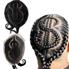 Sistemas de cabelo humano de renda completa tranças de milho afro US$ para homens negros 8 x 10 comprar usado  Enviando para Brazil