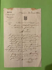 1860 lettre maire d'occasion  Nîmes