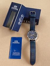 Usado, Relógio masculino Festina F16823 azul aço inoxidável resistente à água usado não testado  comprar usado  Enviando para Brazil