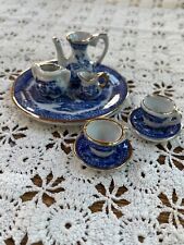 Willow ware miniature tea set for sale  Shipping to South Africa