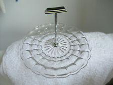 Used, VINTAGE GLASS CAKE STAND - probably Art Deco for sale  HOOK