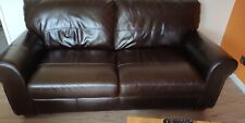 Leather sofa dark for sale  CANNOCK