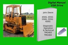 Used, John Deere 450G 455G 550G 555G 650G Crawler Technical Manual Set TM1403 & TM1404 for sale  Marshfield