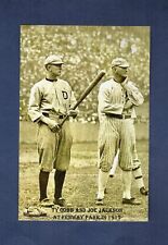 TY COBB, Detroit Tigers | JOE JACKSON with Ty at Fenway in 1917 museum postcard for sale  Shipping to South Africa