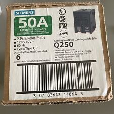 Disjuntor Siemens Q250 50 amp 2 pólos 240 volts LOTE de 6, usado comprar usado  Enviando para Brazil