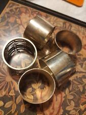 silver plated silver napkin rings for sale  NEWBURY