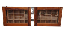 PAIR ANTIQUE WOODEN SMALL WALL DISPLAY CABINETS GLASS FOR COLLECTOR ITEMS, used for sale  Shipping to South Africa