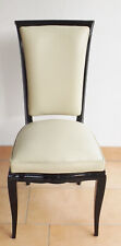 Cadeira Art Deco Paris encosto alto com capa de couro sintético preta envernizada alto brilho comprar usado  Enviando para Brazil