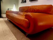 Orange leather sofa for sale  SALE