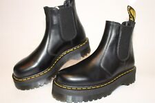 Dr. Martens 2976 Quad Smooth Black Leather Chelsea Womens 10 Mens 9 Ankle Boots for sale  Shipping to South Africa