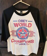 Usado, Camiseta Obey World Champions Prop 1985 estilo béisbol grande segunda mano  Embacar hacia Argentina