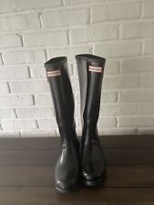 Hunter Original Tall Black Waterproof Women Rain Boots Size 7 for sale  Shipping to South Africa