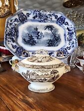 Antique brown transferware for sale  Central Falls