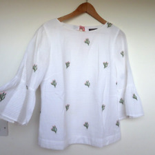 MINT VELVET white green pink EMBROIDERED CACTUS top Size 10 12, used for sale  Shipping to South Africa