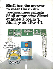 VINTAGE 1977 SHELL ROTELLA T ÓLEO MULTIGRADO PARA CAMINHÕES FOLHETO PUBLICITÁRIO/14PG comprar usado  Enviando para Brazil