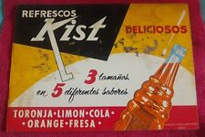 vintage soda KIST metal sign awesome and rare made in mexico CA. 1960 10"x7"-HTF for sale  Shipping to South Africa