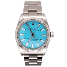 Usado, Rolex Oyster Perpetual 31mm relógio de aço inoxidável mostrador azul Tiffany ref 77080 comprar usado  Enviando para Brazil