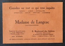 Madame langeac cartomanc d'occasion  Expédié en Belgium