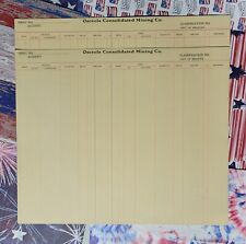 Vintage Account Form Osceola Consolidated Mining Michigan Copper for sale  Shipping to South Africa