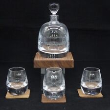 LSA Whisky Decanter & Tumbler Set Islay Glass with FSC Walnut Coasters  for sale  Shipping to South Africa