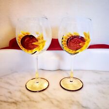 Sunflower wine glasses for sale  Seal Rock
