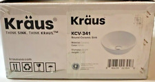 Pia de banheiro Kraus KCV-341 Elavo cerâmica branca pequena redonda vaso 14 polegadas comprar usado  Enviando para Brazil