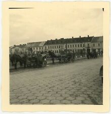 Oryg. Zdjęcie żołnierzy z koniem wozu na rynku BIALA PODLASKA Polska 1941 na sprzedaż  Wysyłka do Poland