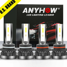 9005+9006 Combo LED Headlight 240W 30800LM High/Low Beam 6000K White 4 Bulbs Kit for sale  USA