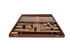 Juego de backgammon de madera maciza con interior estampado y dados de madera segunda mano  Embacar hacia Argentina