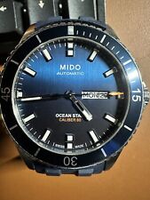 Relógio masculino Mido Ocean Star 200 M026430.110.4100 automático mostrador azul prata, usado comprar usado  Enviando para Brazil