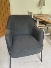 Soft navy armchair for sale  POOLE