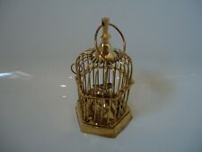 Used, Brass Small BirdCage Vintage Style With Swing & Feeders Display Bird Cage Gift b for sale  Shipping to South Africa
