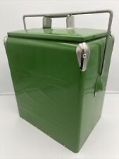 Refrigerador de metal retrô clássico Tallboy 16-QT caixa de gelo, verde John Deere, MSRP $159 comprar usado  Enviando para Brazil