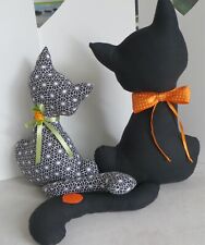 Katzen stoffkatzen schwarz gebraucht kaufen  Rhauderfehn