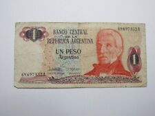 Usado, Papel Moneda Antigua Argentina -#311a 1983-84 1 Peso Argentino - Bien Circo.  segunda mano  Embacar hacia Argentina