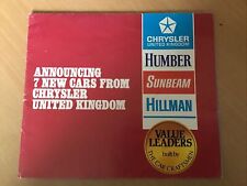 Chrysler brochure humber for sale  NOTTINGHAM