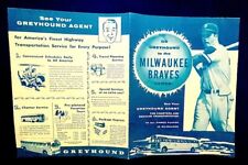 1954 Milwaukee Braves Greyhound volante Ed Mathews Warren Spahn Joe Adcock segunda mano  Embacar hacia Argentina