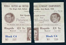 1948 boxing ticket for sale  CARRICKFERGUS
