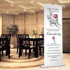 Beautiful WEDDING SIGN - Pop Up Roller Sign. WEDDING RECEPTION DECORATION for sale  Shipping to South Africa