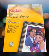 Papel fotográfico Kodak Ultima 8,5 x 11 Colorlast alto brilho - pacote aberto - 28 folhas comprar usado  Enviando para Brazil