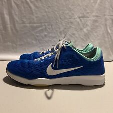 Usado, Tênis Nike Training Zoom Fit Running Soar Azul Branco Verde Brilho - Tamanho 8 [G9] comprar usado  Enviando para Brazil