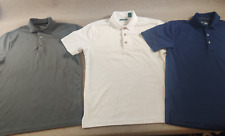 Lote de 3 Camisas Polo Masculinas M Ben Hogan (2) Cubavera (1) Manga Curta Cinza Azul comprar usado  Enviando para Brazil